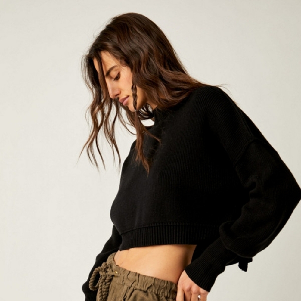 Free People Easy Street Crop Sweater
